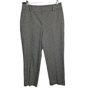 Joie Plaid Trousers Black & White Pants Women's Size 14 Slacks Office Classic